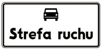 Sign D-52 900x420 mm I generation reflector + handles in a set.